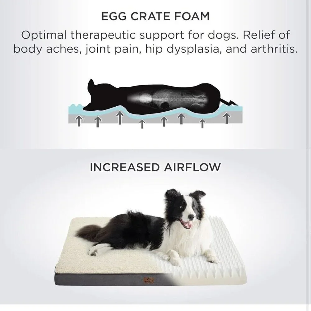 NEW Small Dog Bed Therapeutic Egg Shell Padding With Removable Washable Cover